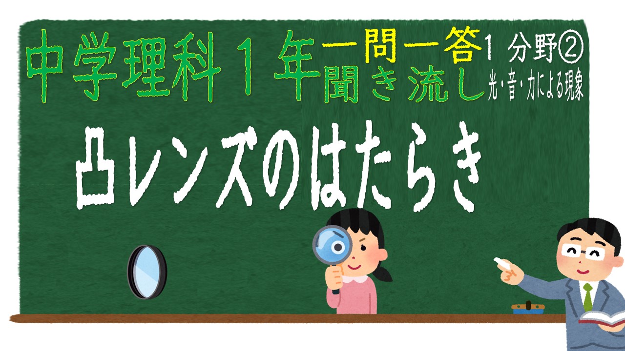 中学１年理科１分野　一問一答　凸レンズのはたらき